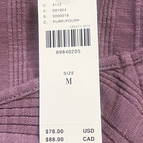 Anthropologie Pilcro Shirt Womens Ribbed Ruched Long Sleeve Top Size Medium NEW - Picture 9 of 9